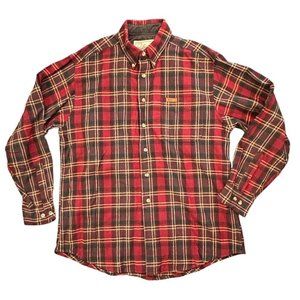 Woolrich Original Outdoors long sleeve plaid flannel wool shirt SIZE LARGE